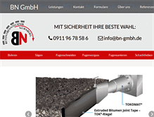 Tablet Screenshot of bn-gmbh.de